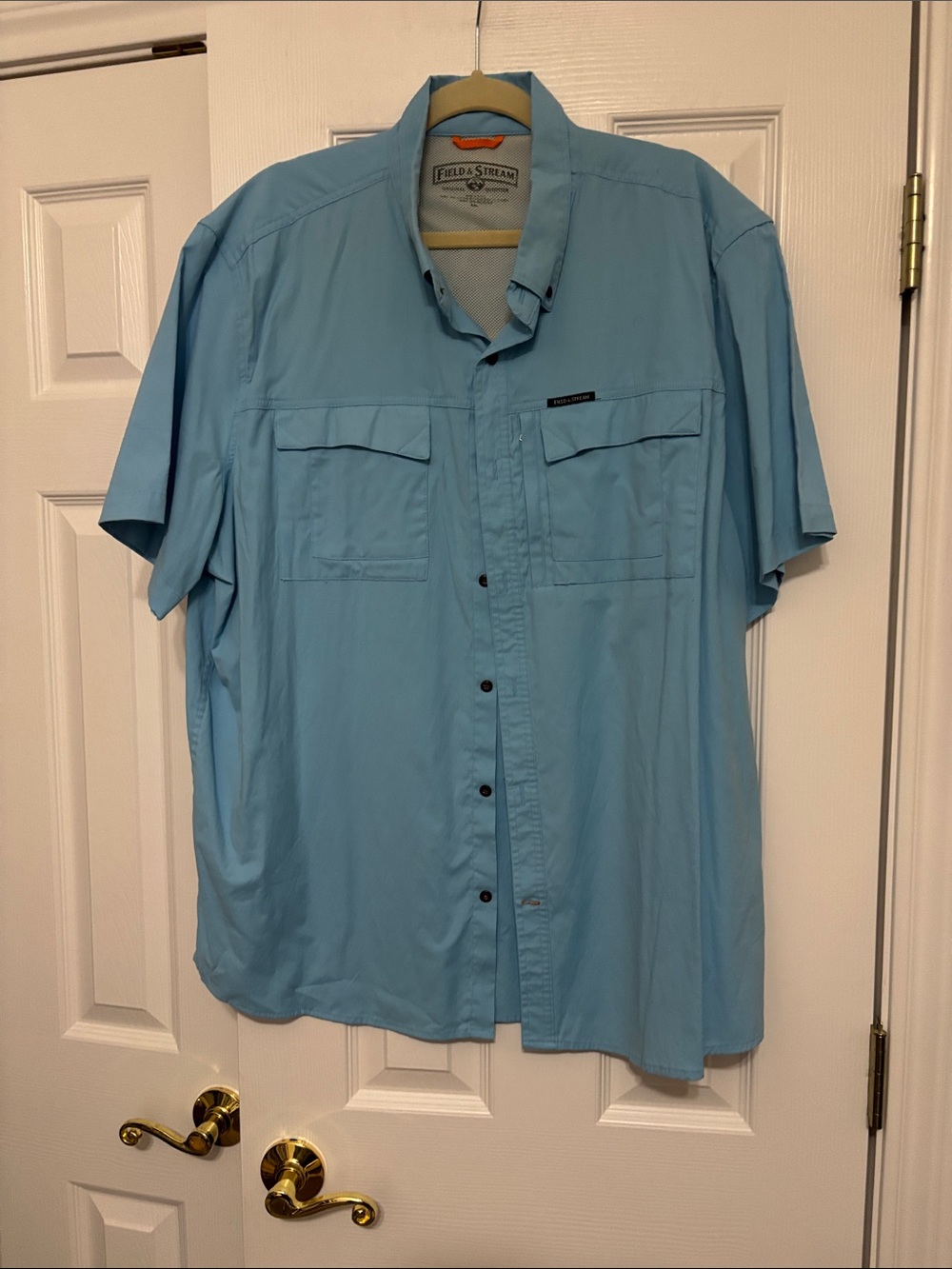 Field & Stream Sky Blue Short-Sleeve Button-Down Shirt